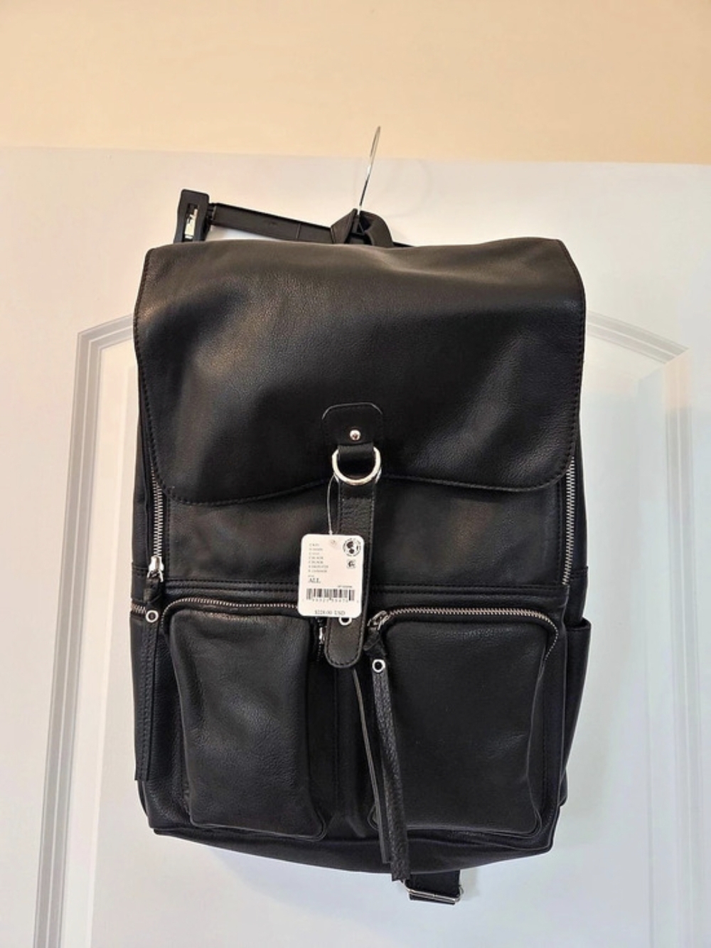 Free People Beacon Leather Backpack Black